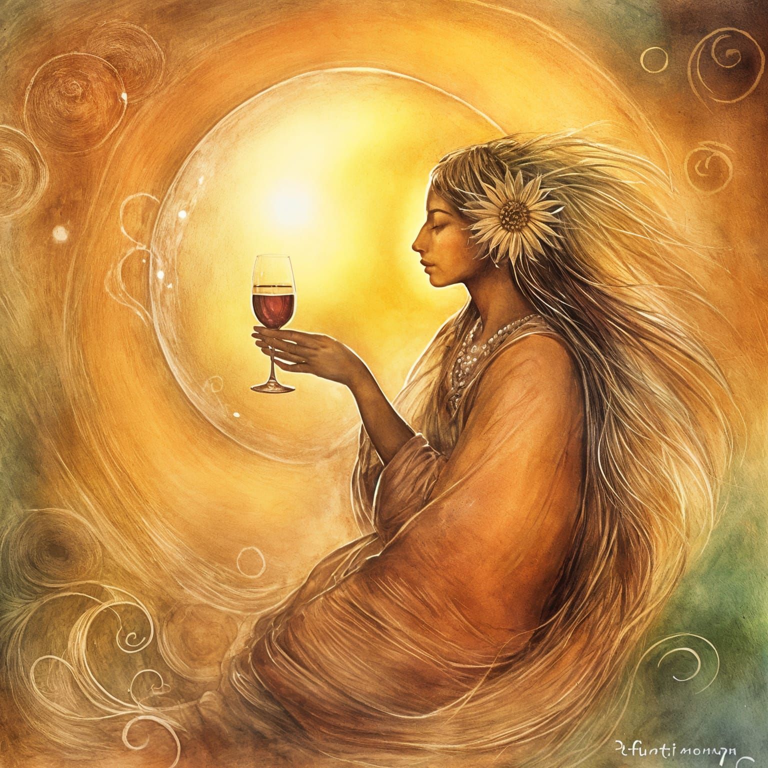 Sunlit Wine Glass: Minimalist Still Life