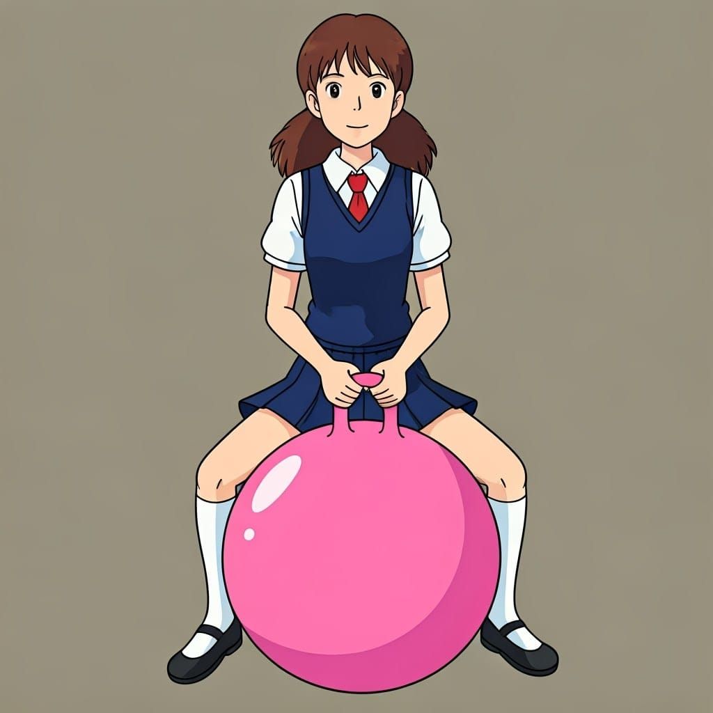 Haru Yoshioka Bouncing, Ghibli-Inspired Art