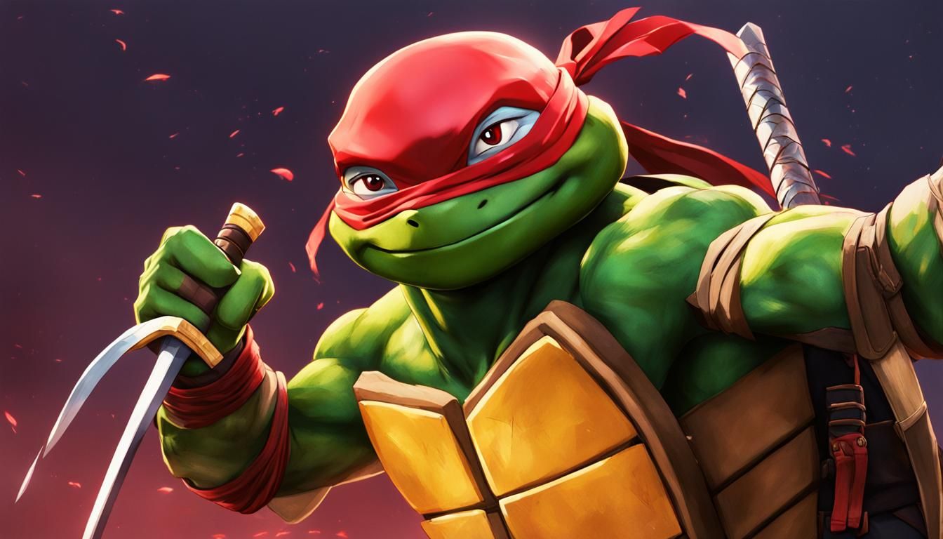 Raphael: Ultimate Ninja Turtle in 3D Anime Art