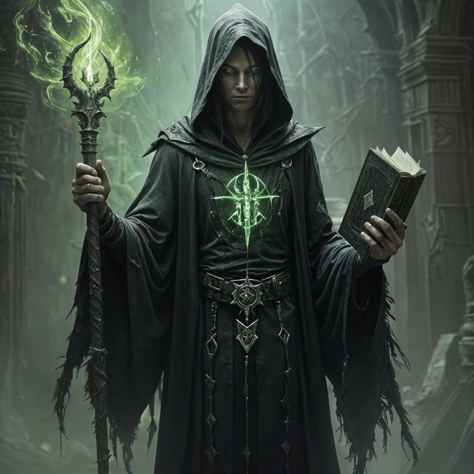 Eldritch Warlock in Dark Fantasy Realism