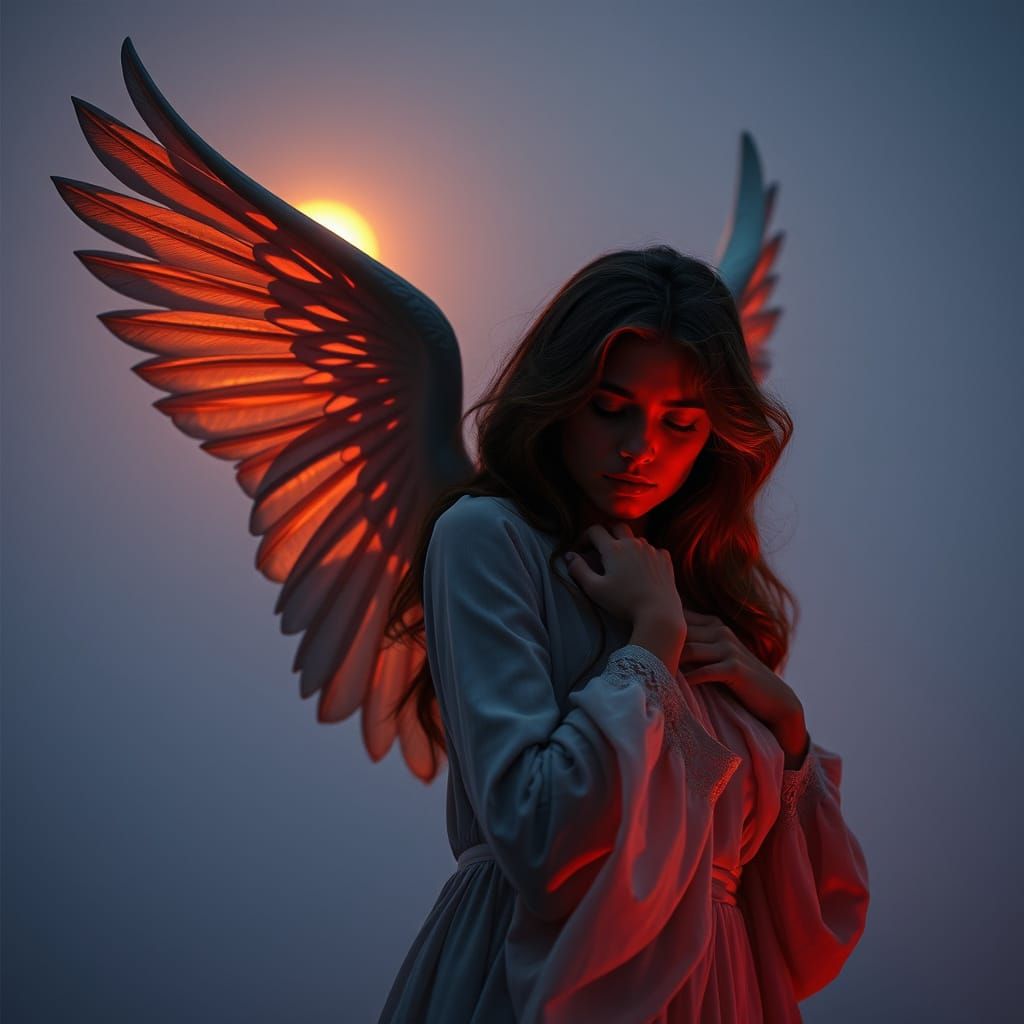 Angel of the Morning in a Dreamy, Whimsical Style