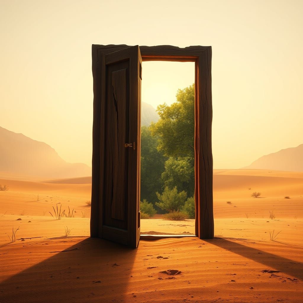 Desert Doorway Reveals Fantasy Forest