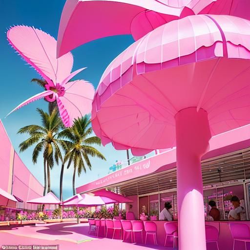 Abstract Pink Dream with Streamlined Glam Shapes