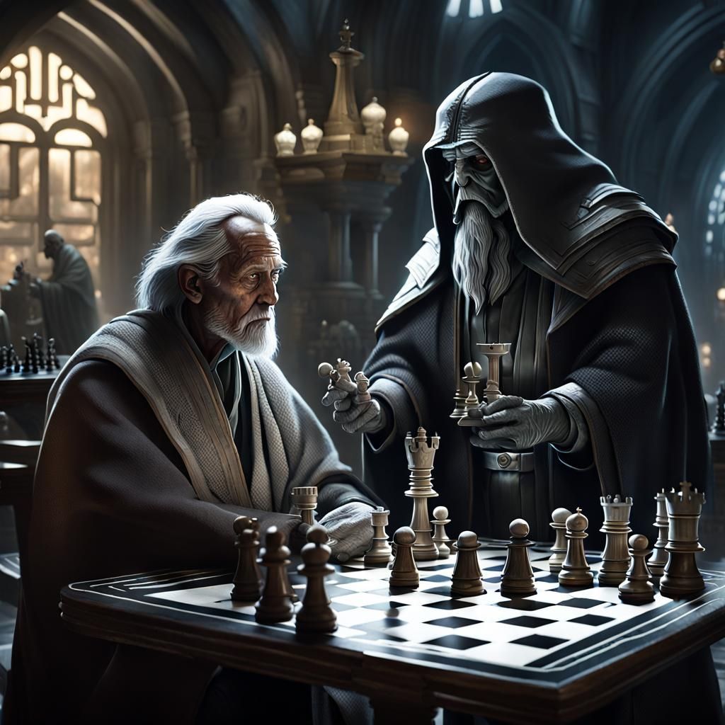Chess Minds:     Old Timelord Vs Old Jedi Master  '
