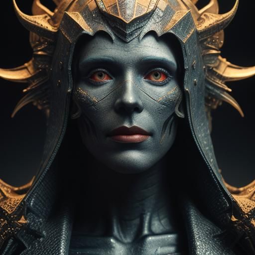 Vibrant Portrait in Whimsical Candyland, Mixed Media