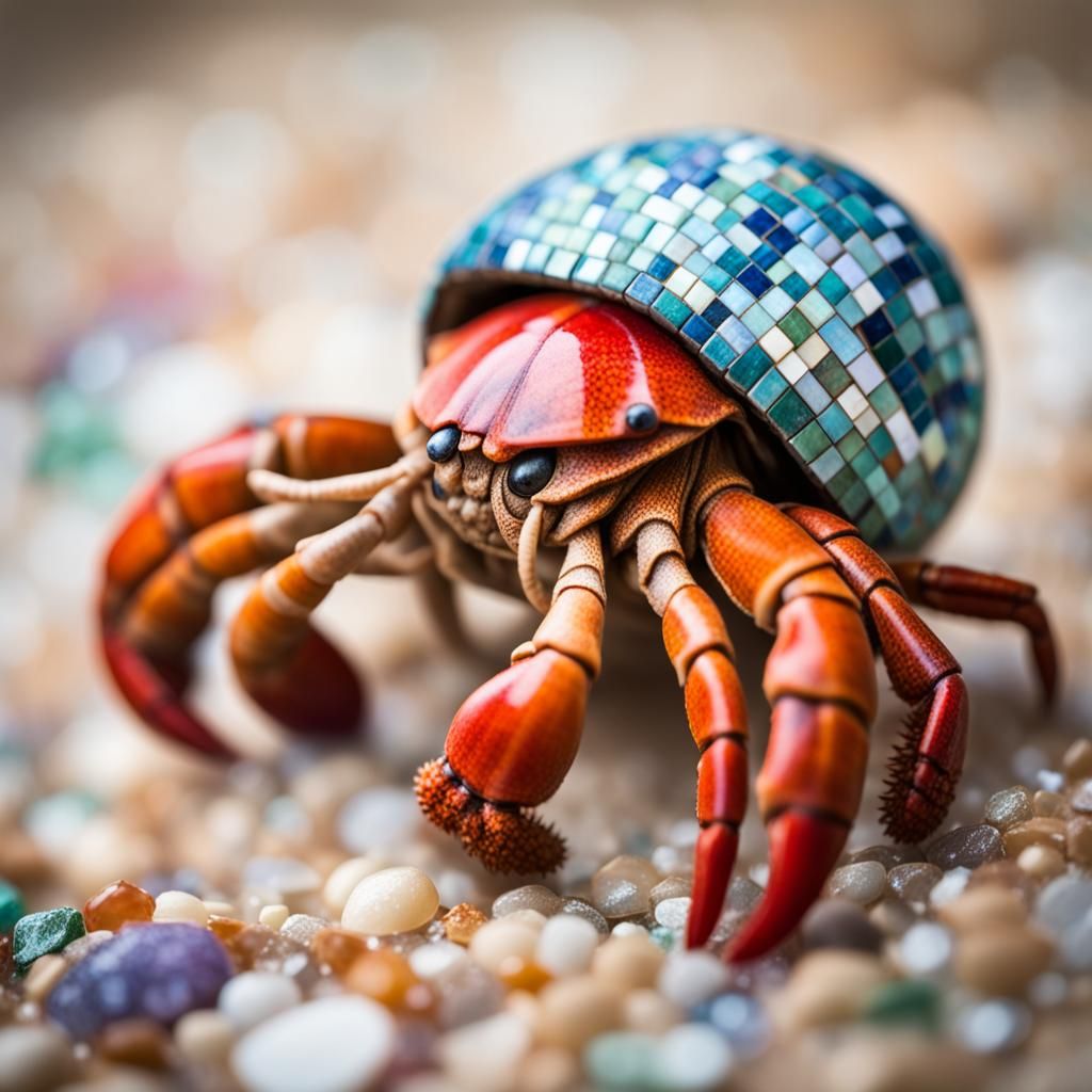 Hermit Crab Ravenna Mosaic: Professional Photography