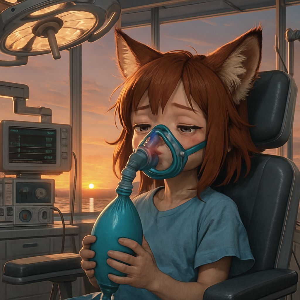 Fox Girl Anime Scene in Hyper-Realistic Style