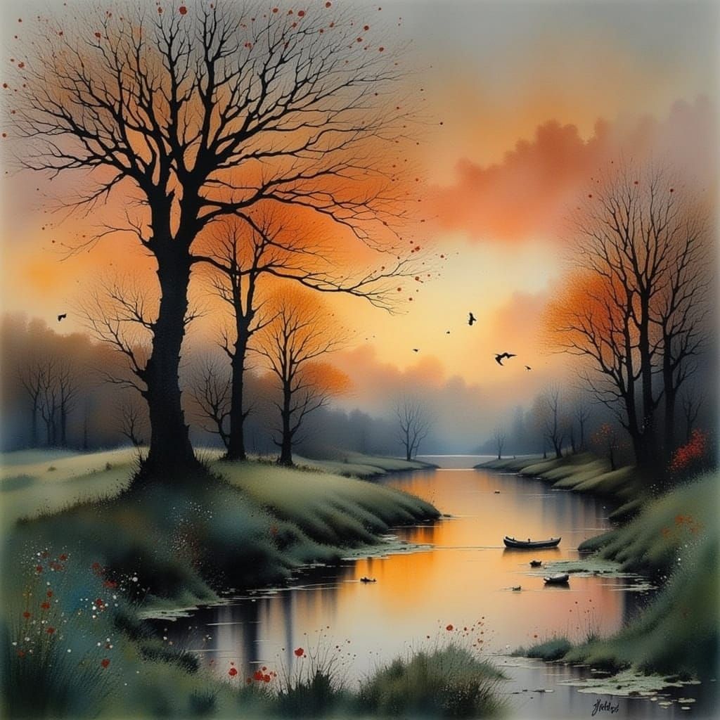 Whimsical Watercolor Dreamscape