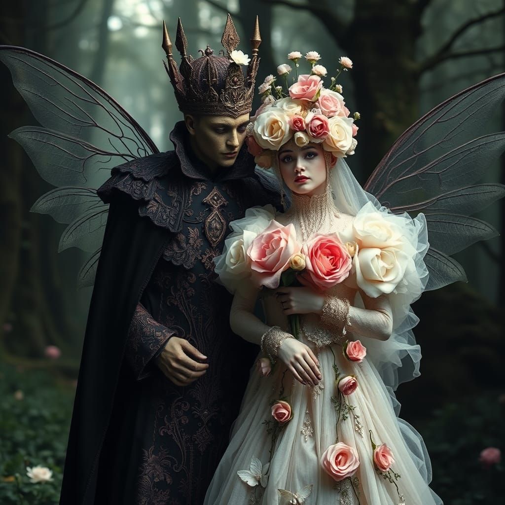 Magical Fairy King and Queen in Avant-Garde Style
