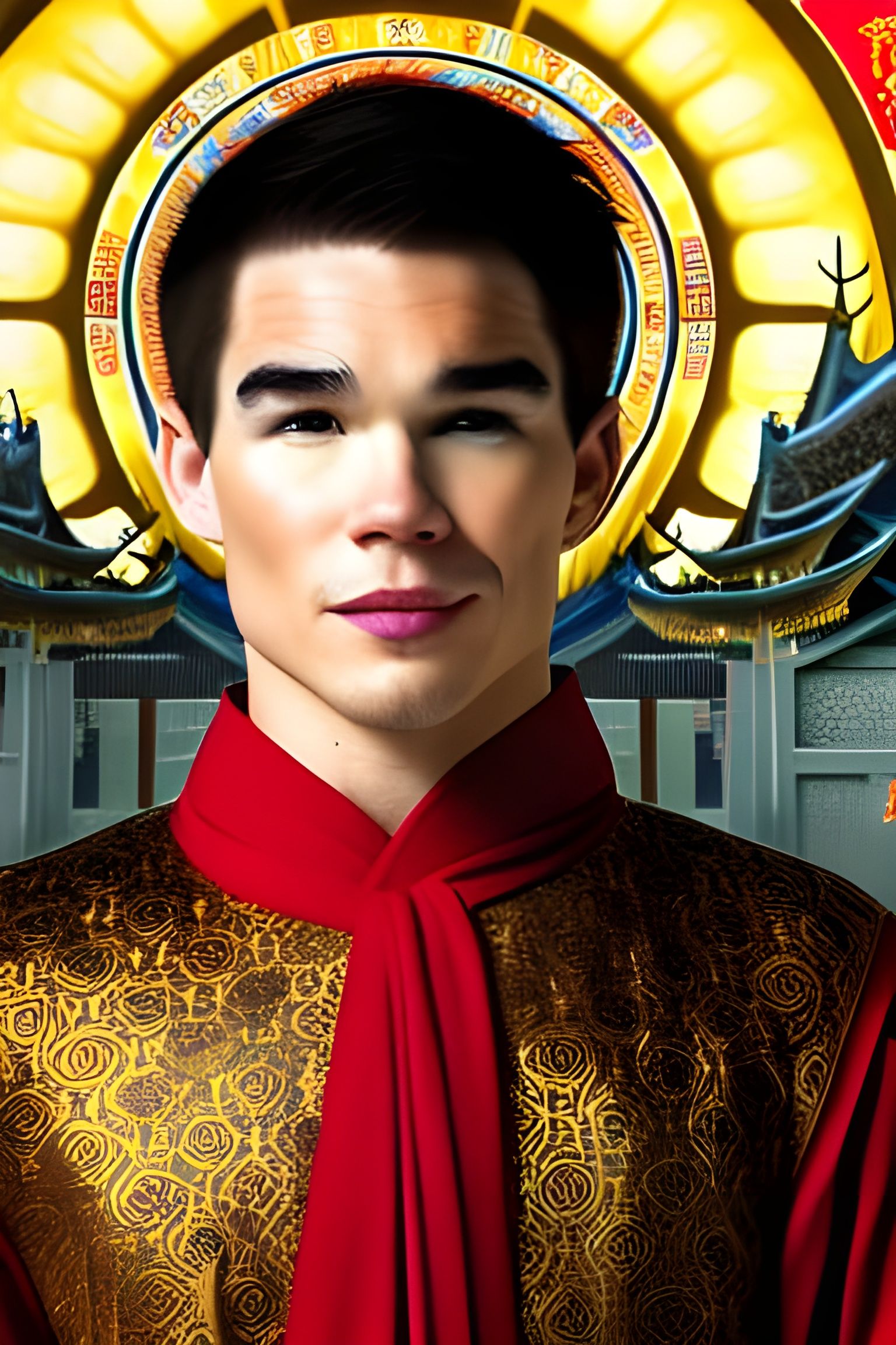 Ludi Lin as Liu Kang in Shaolin Temple, Photorealistic