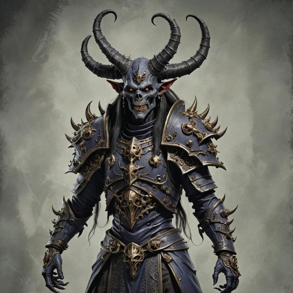 photorealistic image of a Keeper of Secrets, Slaaneshi demon...