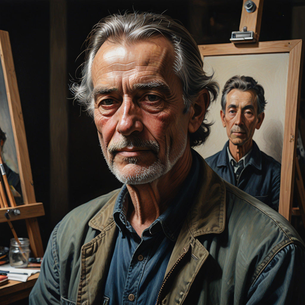 Portrait of a Creative Soul in Studio Setting