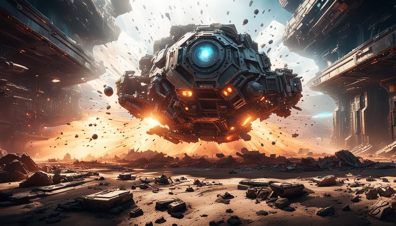 Epic Sci-Fi Universe Implosion with Volumetric Lighting