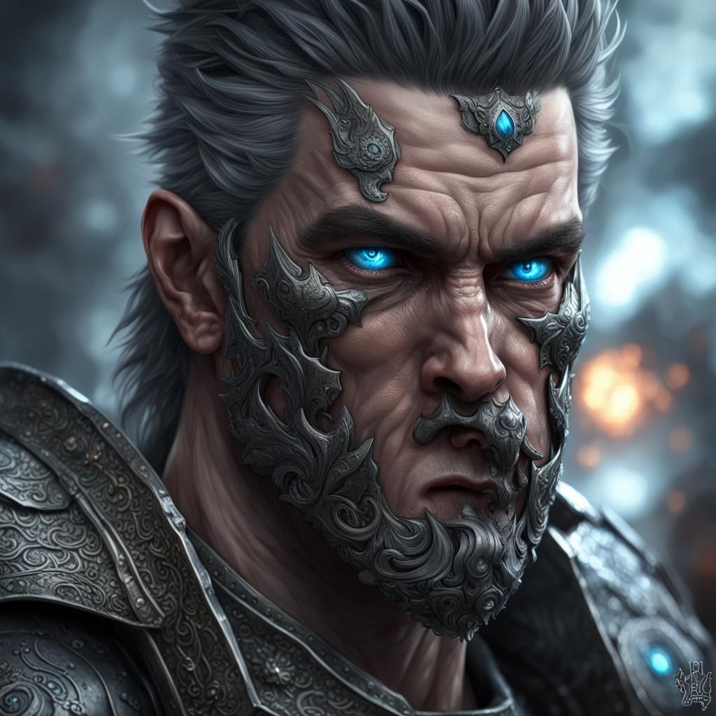 Male Warrior in Nanosuit Armor Digital Art