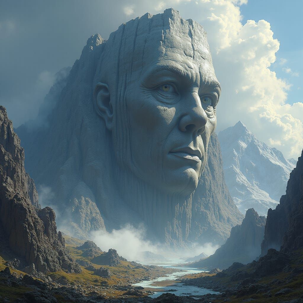 Epic Mountain God of Nature's Raw Power