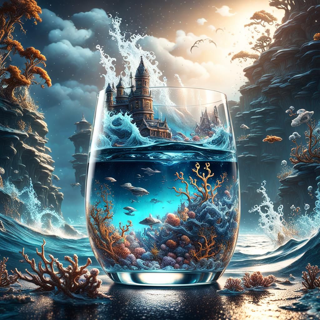 Ocean in a Glass: Epic Digital Matte Painting