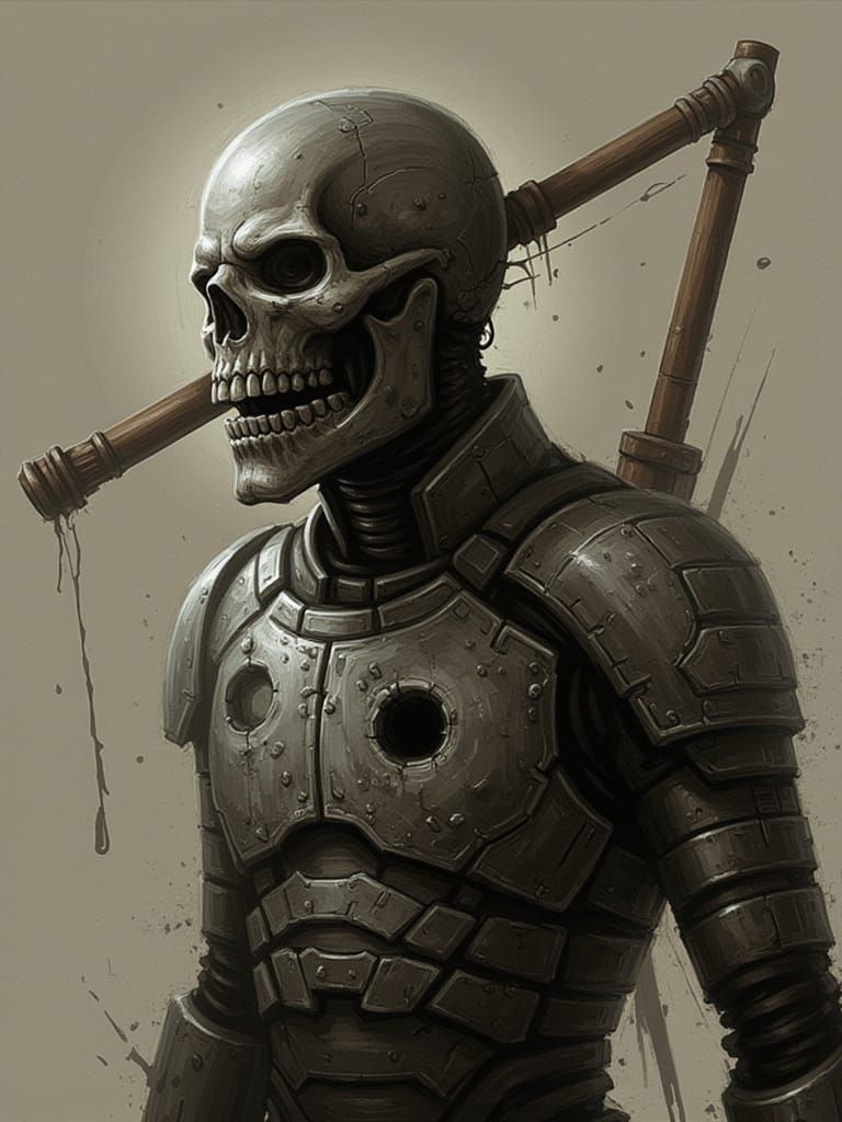 Impasto Synth Style Abstract Landscape