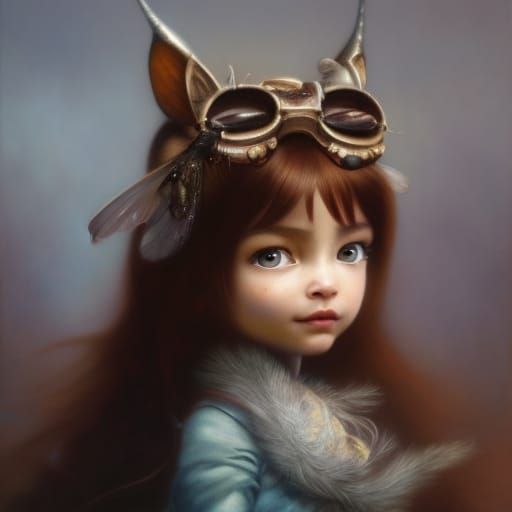 Baby Fly in Surreal Pixar Style