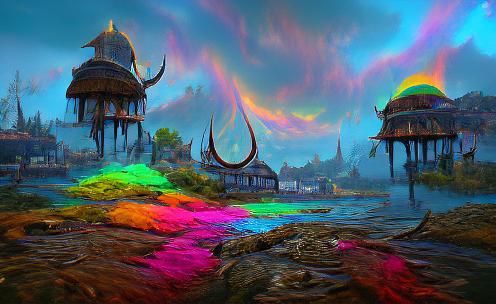 Iridescent Morrowind Landscape in 8K Resolution