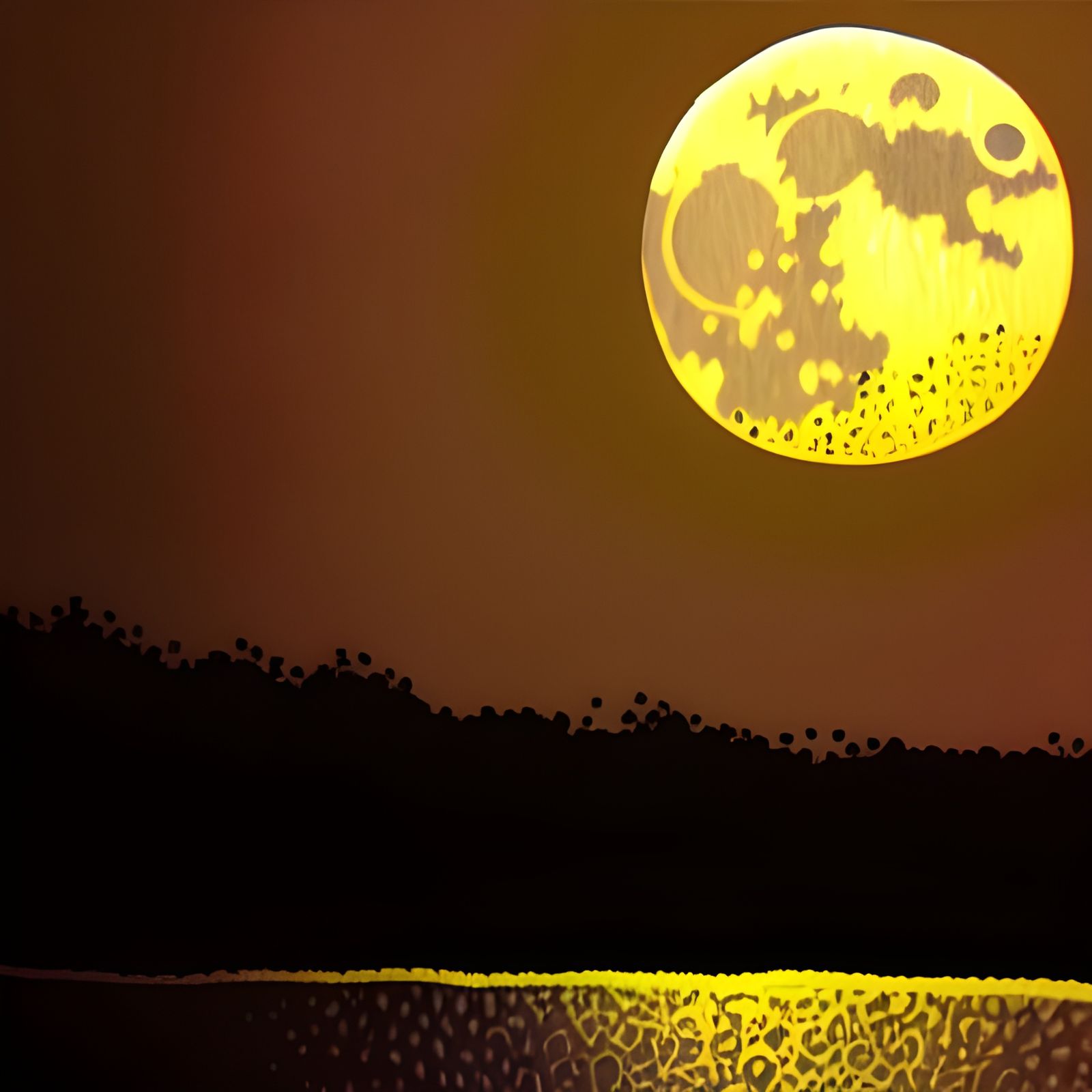 Enchanting Golden Moonscape