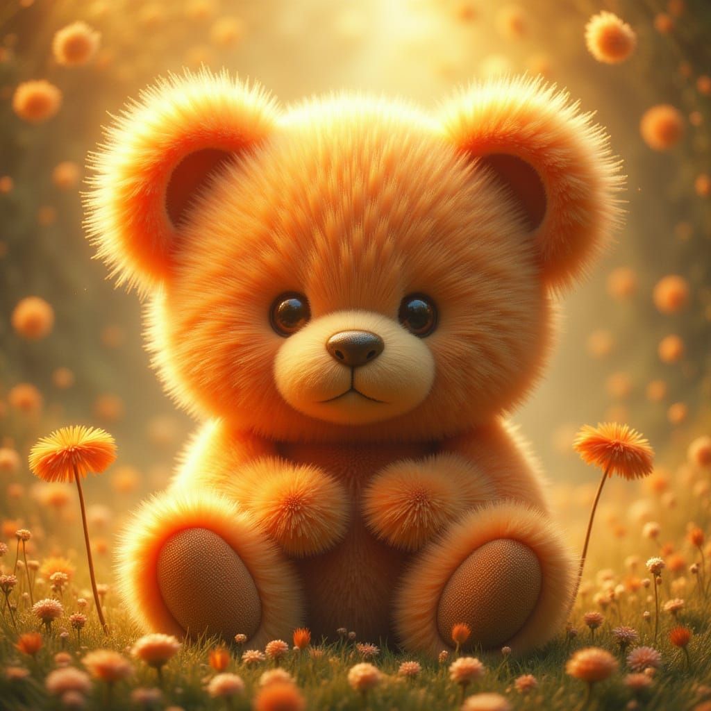 Fluffy Teddy Bear, Potter and Miyazaki Inspired