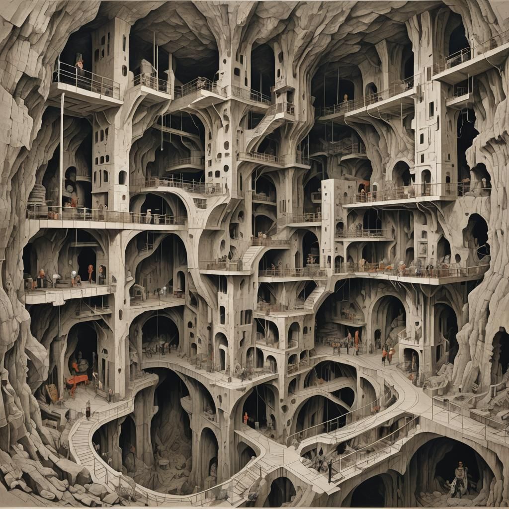 Colossal Tree Maze in Constructivist Style