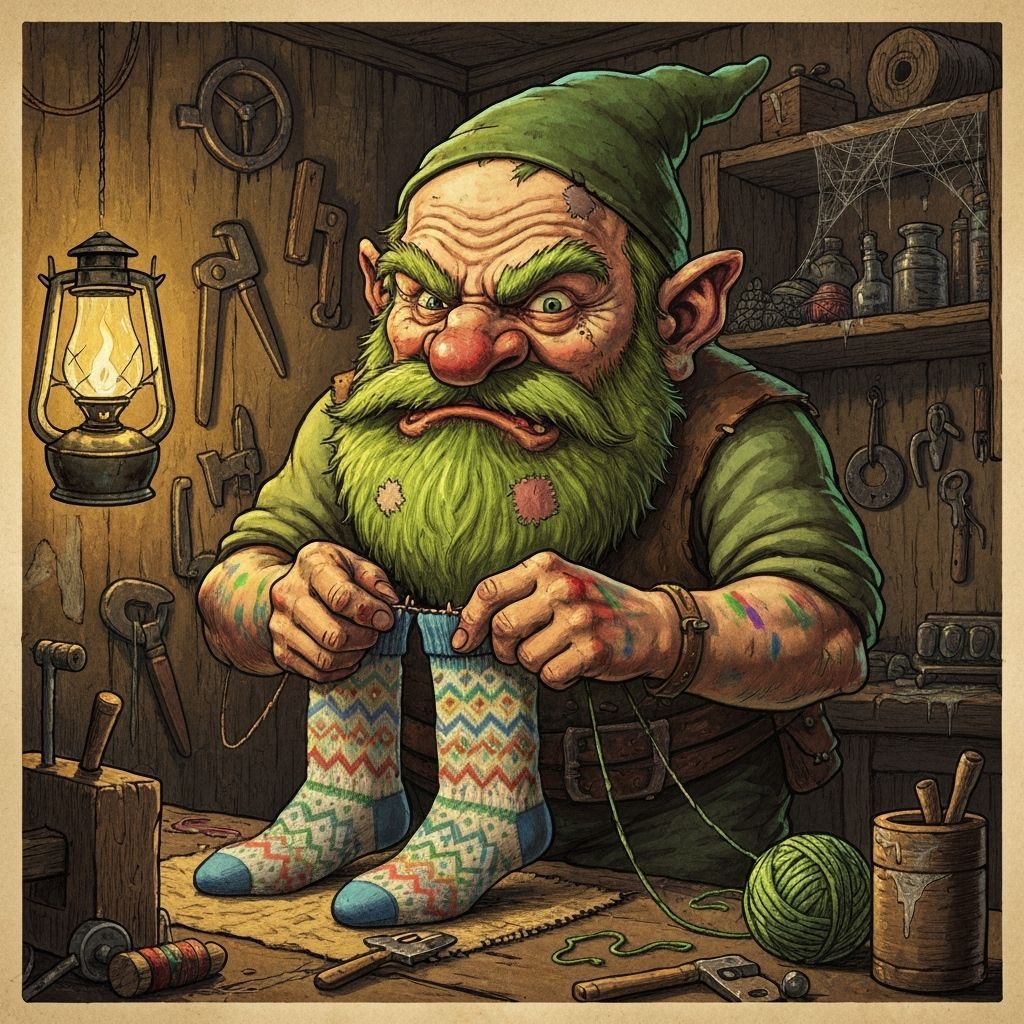 Grumpy Gnome Crafts Hipster Socks in Fantasy Style
