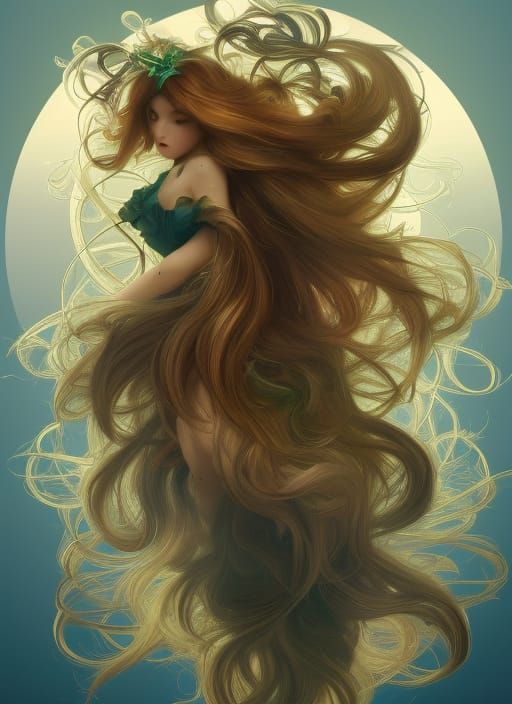 Cats Celebrate Christmas in Art Nouveau Style