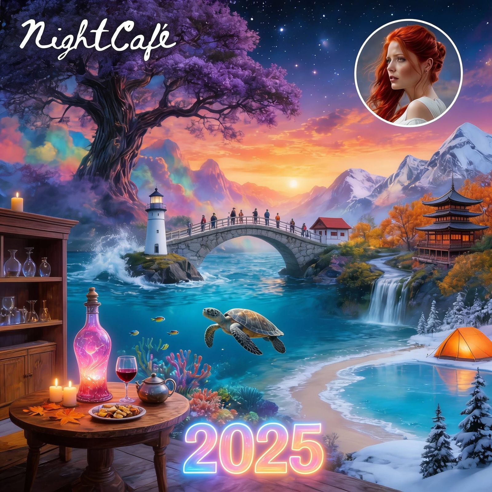 AI Art Collage Showcasing 2025 Creations