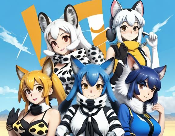 Vibrant Kemono Friends Inspired Art