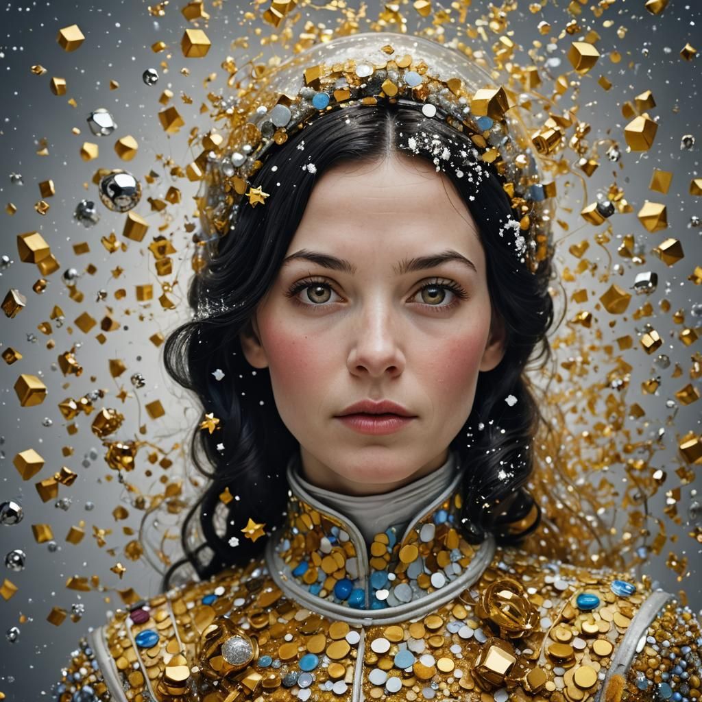 Snow White Space Mermaid Cosmonaut Portrait