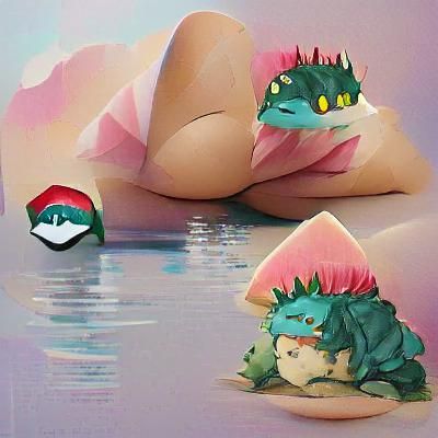 Vibrant Venusaur Digital Rendering