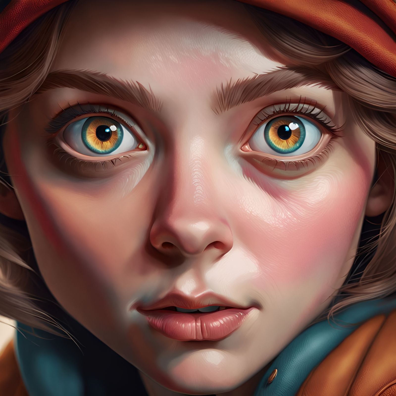 Detailed Portrait of Anna Taylor Joy in 3D Art