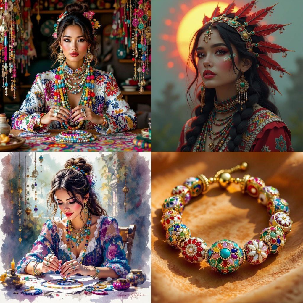 Colorful Abstract Bead Arrangement