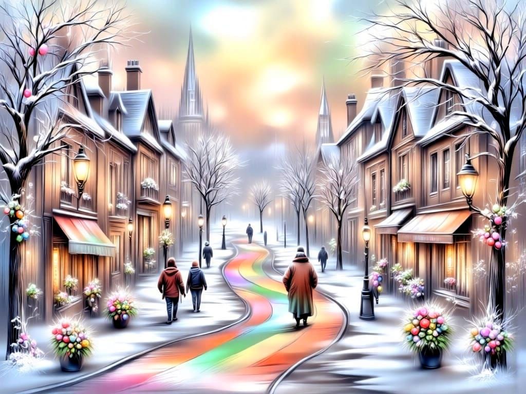Winter in a fairy tale town