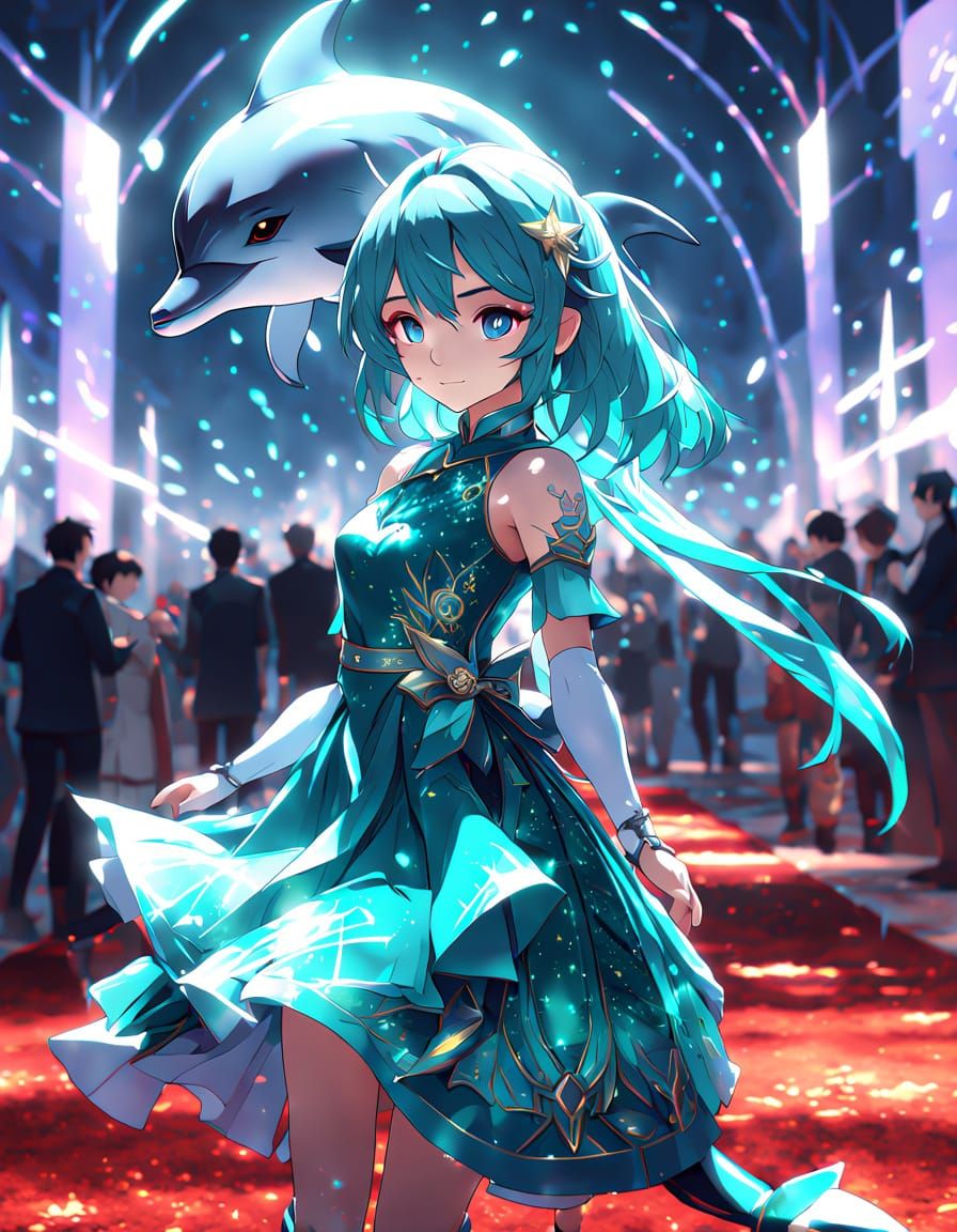 Sleek Dolphin Steals Spotlight on Red Carpet