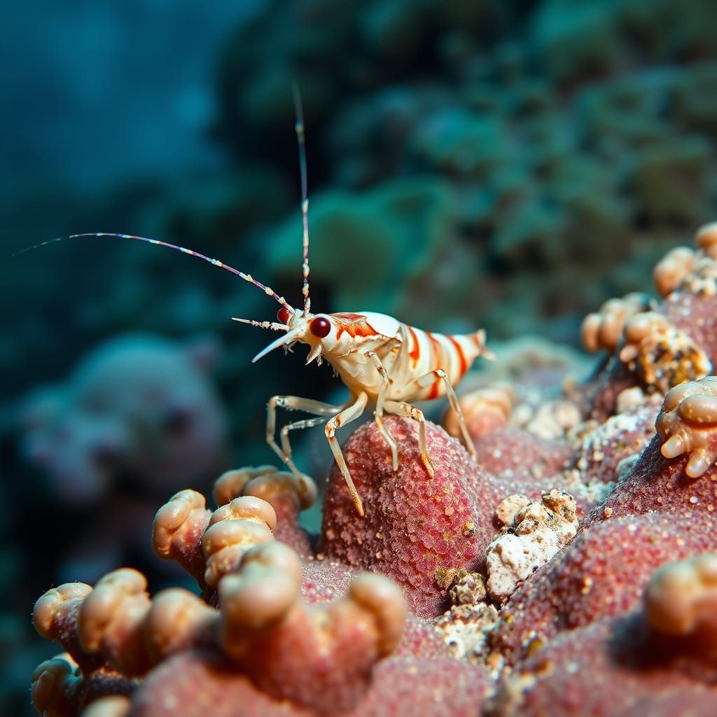 Alien Shrimp in Tropical Coral Reef