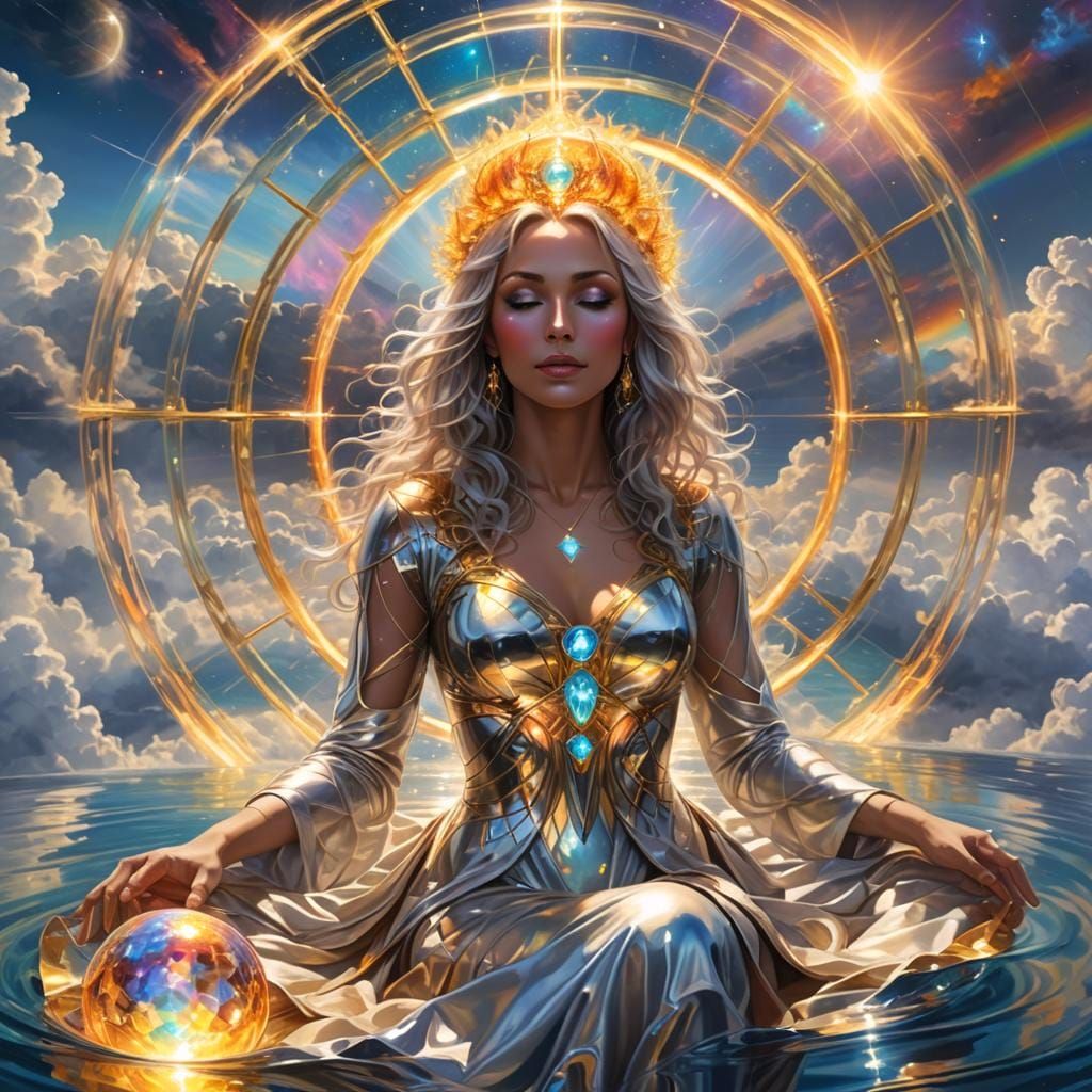 Interdimensional Being with Orb in Electric Energy