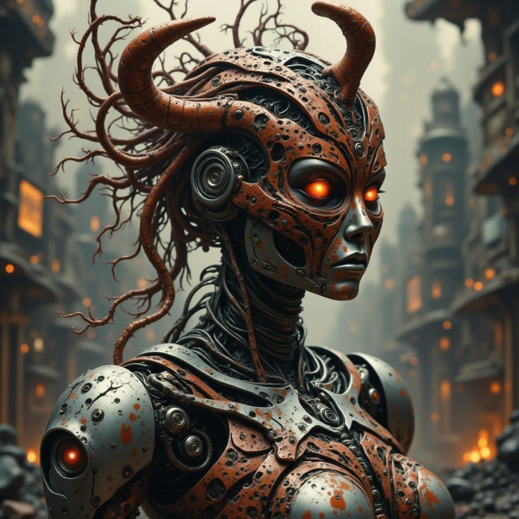 Cyberpunk Feline Folk in Psychedelic Flux