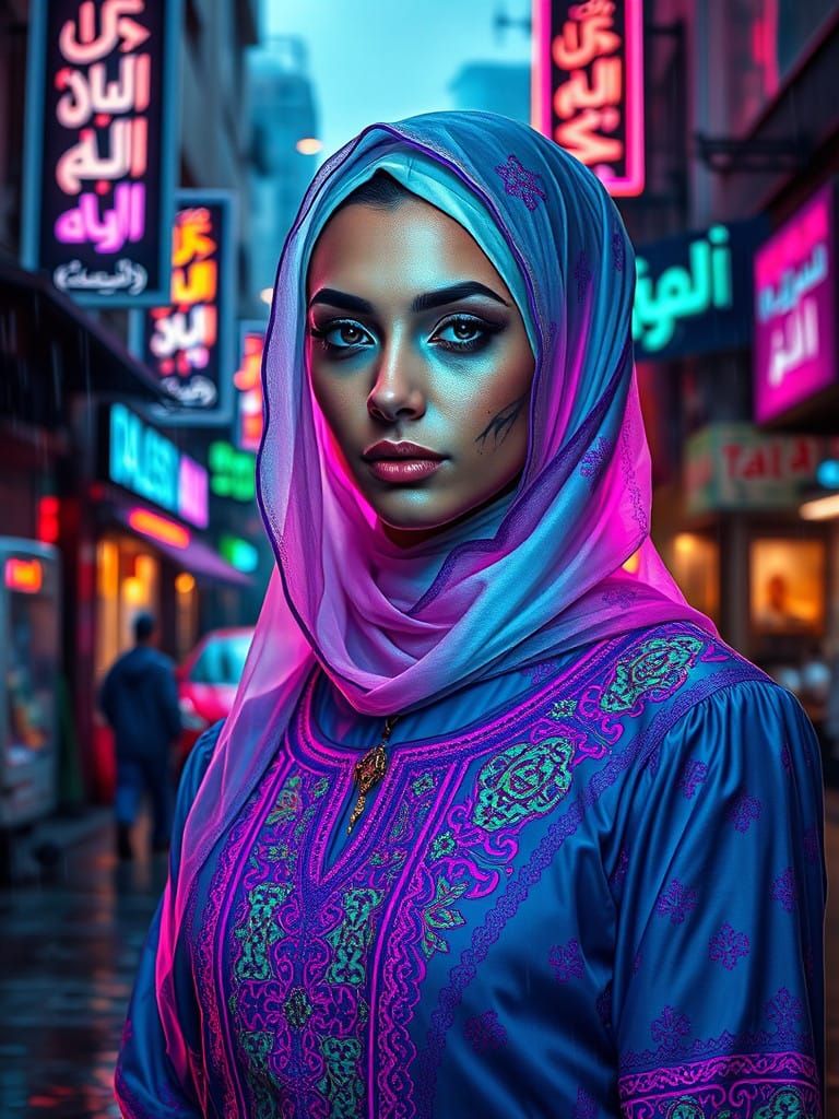 Palestinian Woman Unites Tradition and Technology in Cyberpu...