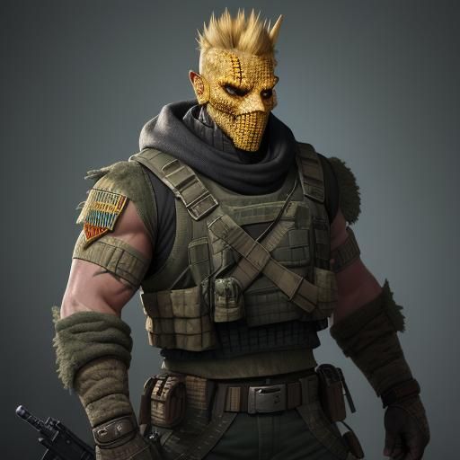 Corn Commando Emerges from Mist, Detailed Matte Painting