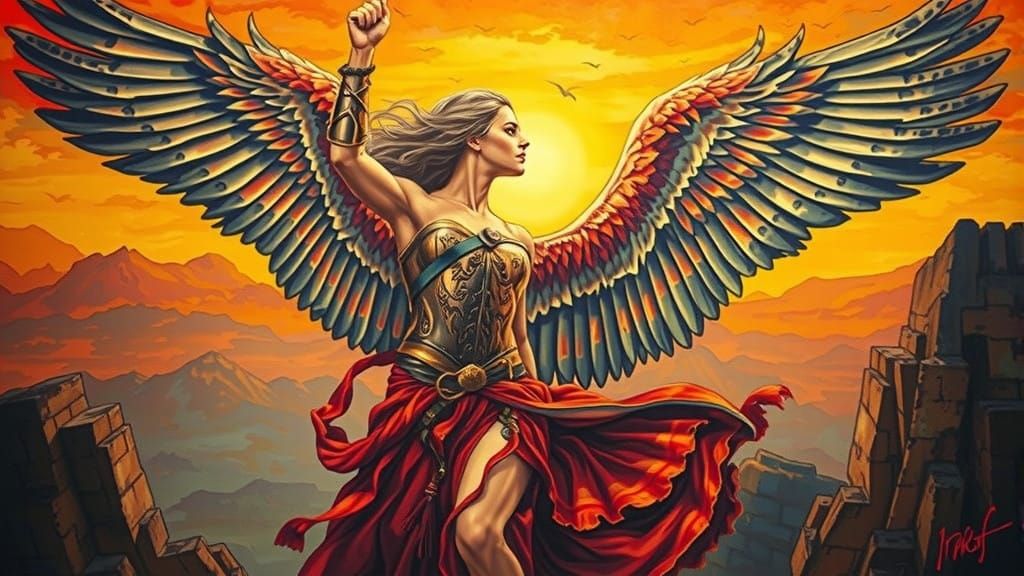 Bird Woman Takes Flight in Hyperrealistic Masterpiece