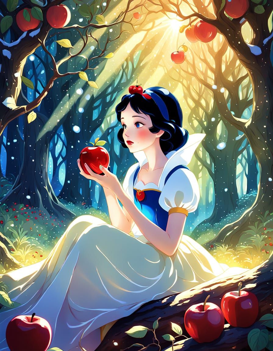 Anime Snow White in Enchanted Forest