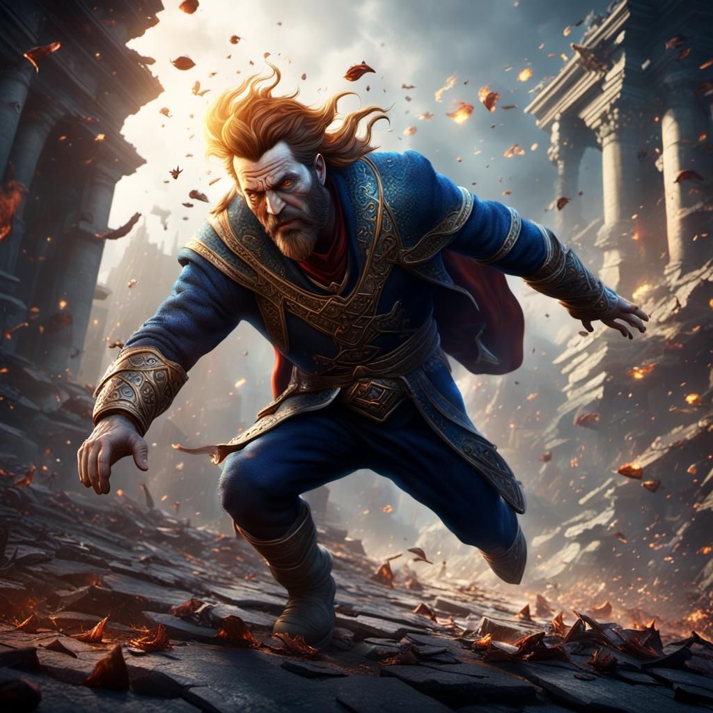 Prideful Man's Downfall: Detailed Fantasy Concept Art