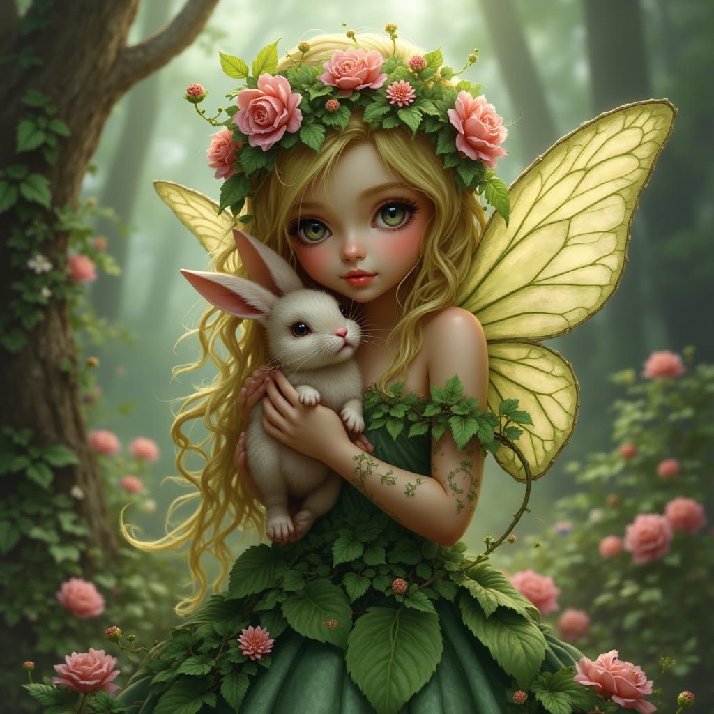 Whimsical Forest Fairy in Ethereal Fantasy Style