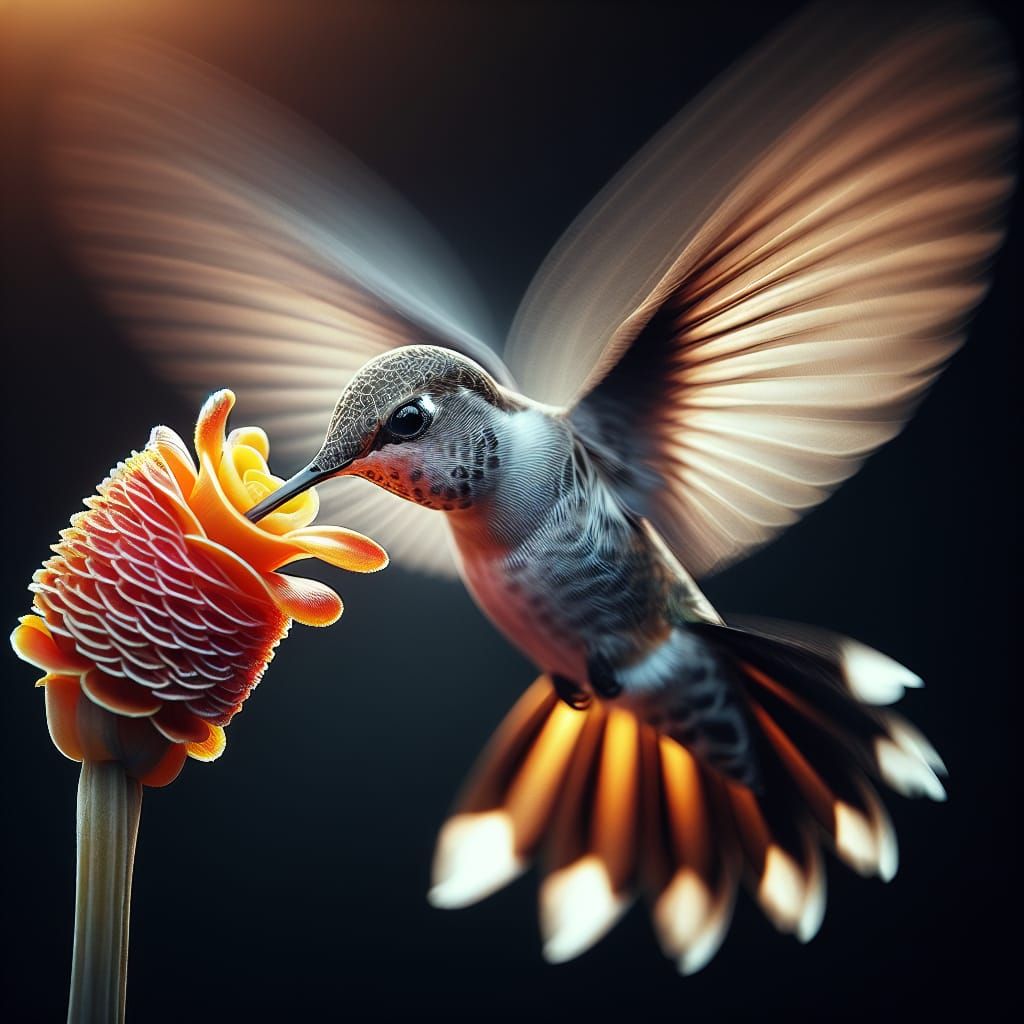 Hummingbird, Feeding Time