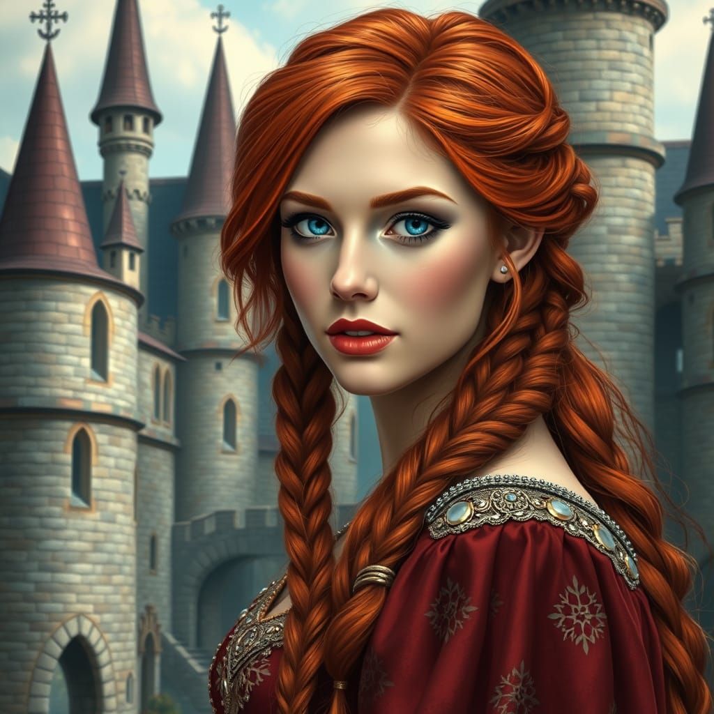 14th Century German Princess in Regal Splendor