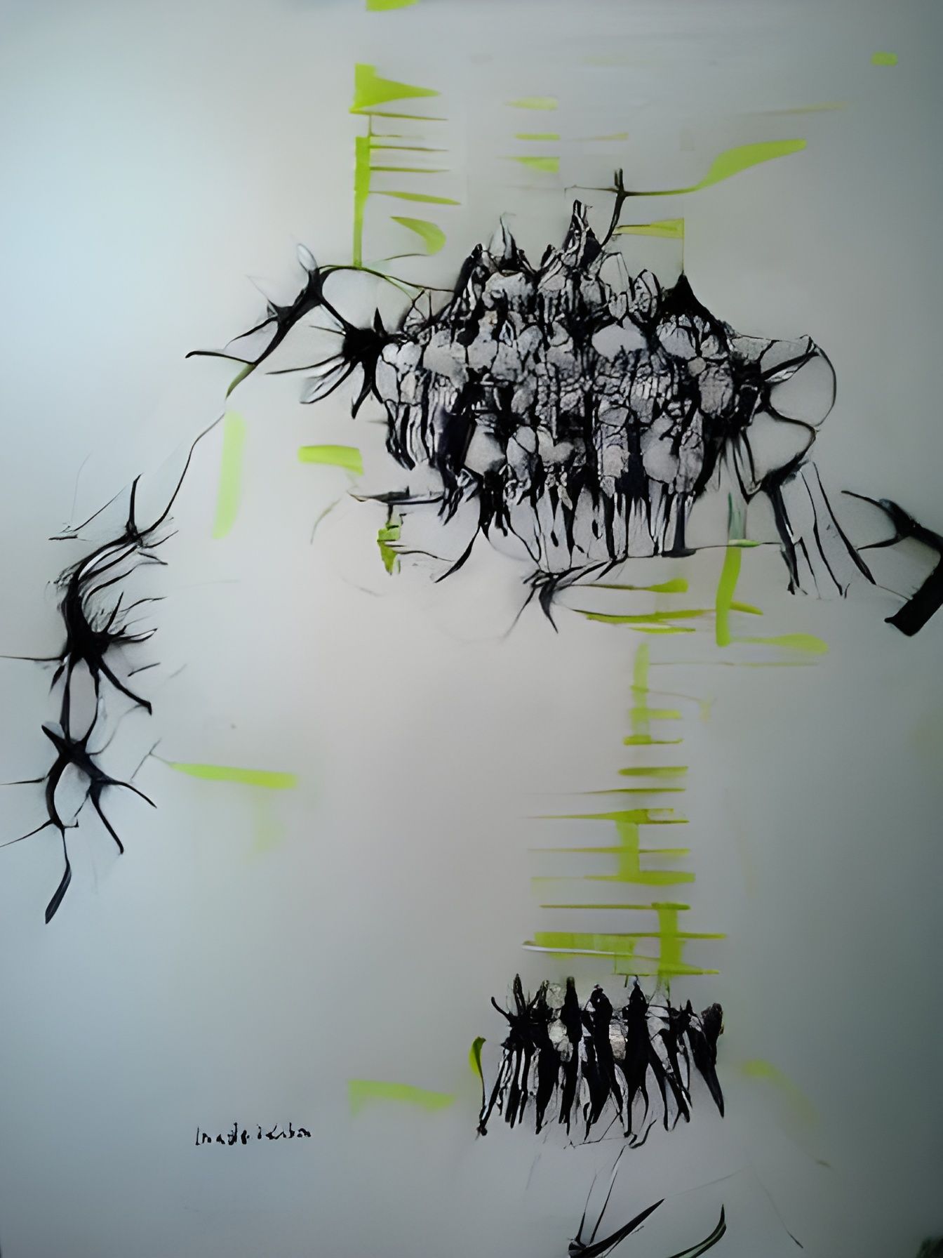 Ink Drawing: Sin, False Reality, and Mass Psychosis