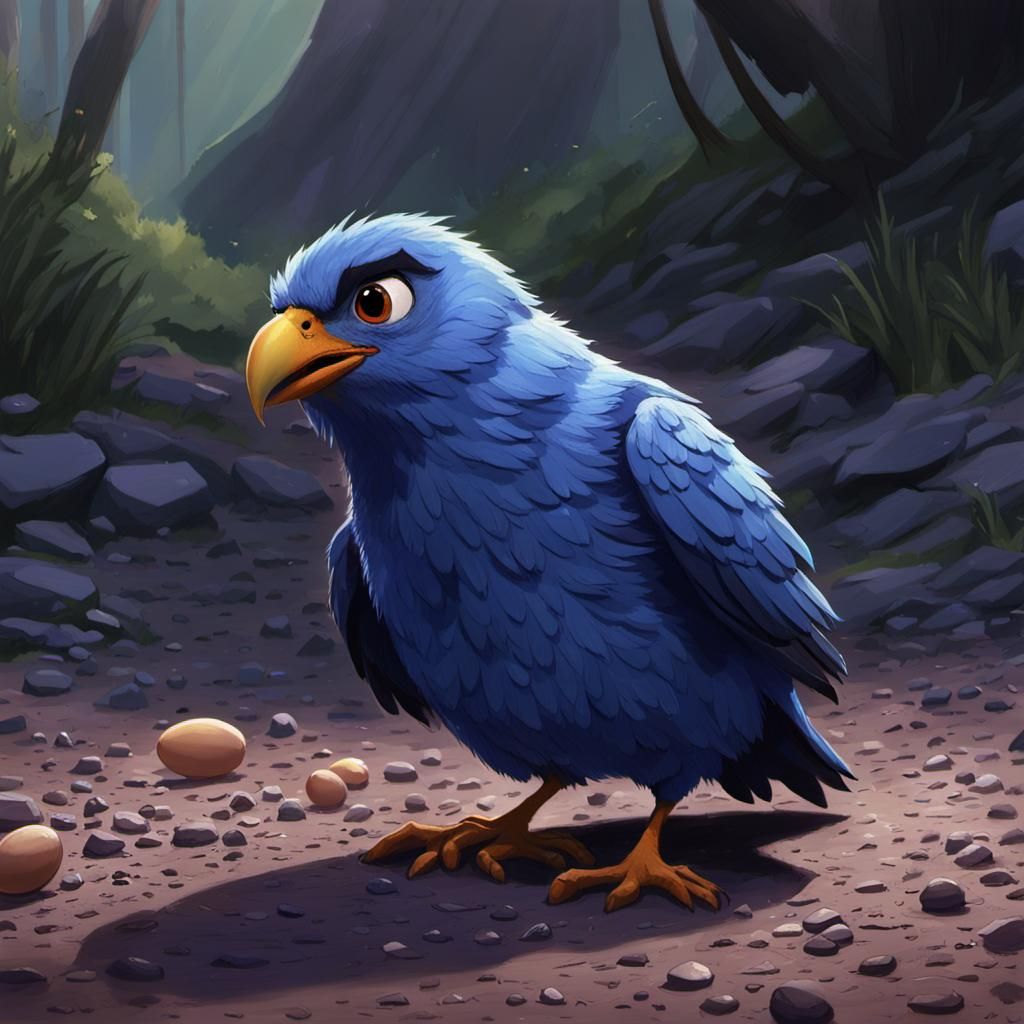 Giant Roc Appears in Pixar-Style Digital Art