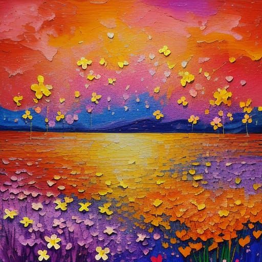 Neo-Impressionist Spain Tiles in Expressionist Oil